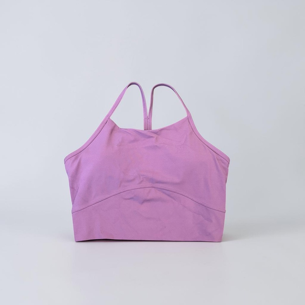 Stori Legend Cropped Shelf Tank Amethyst Purple High Neck Sports Bra Top‎ Size 6